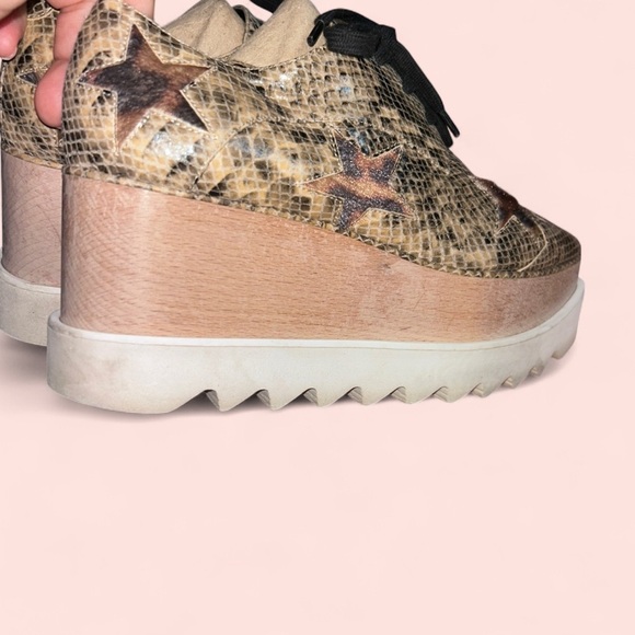 Stella McCartney Brown and Black Loafers Vegan Leather Snake Print - Picture 5 of 8
